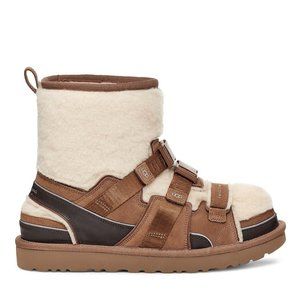 UGG X FenG CHen Wang Shearling and Suede Sandals